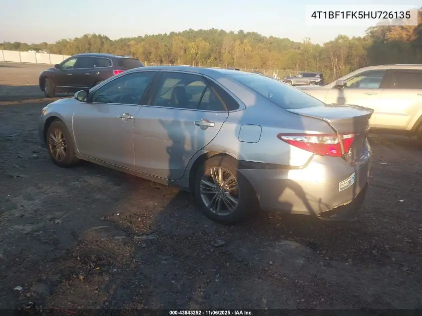 4T1BF1FK5HU726135 2017 Toyota Camry Se