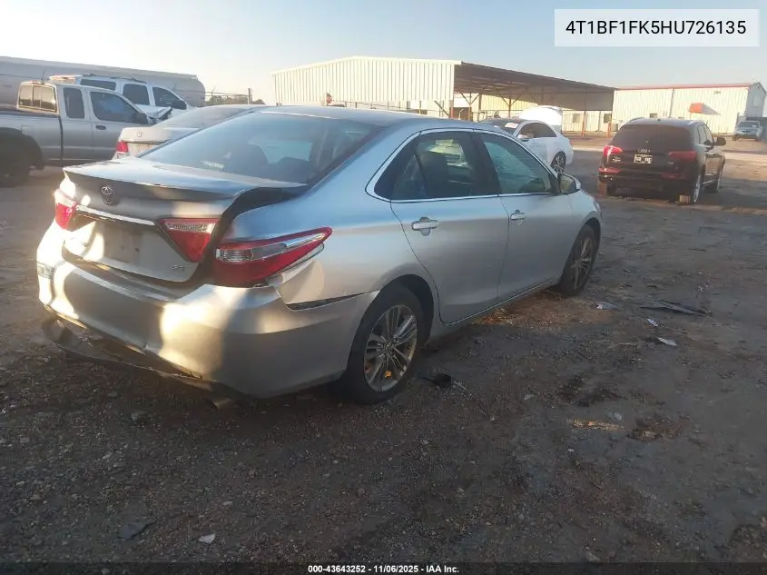 4T1BF1FK5HU726135 2017 Toyota Camry Se