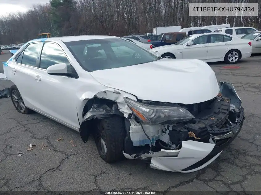 4T1BF1FKXHU794334 2017 Toyota Camry Se