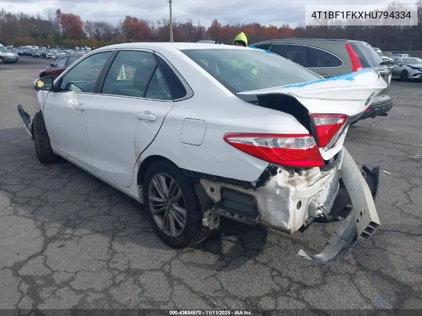 4T1BF1FKXHU794334 2017 Toyota Camry Se