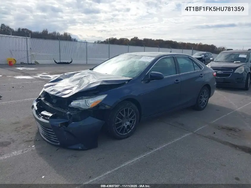 4T1BF1FK5HU781359 2017 Toyota Camry Xle