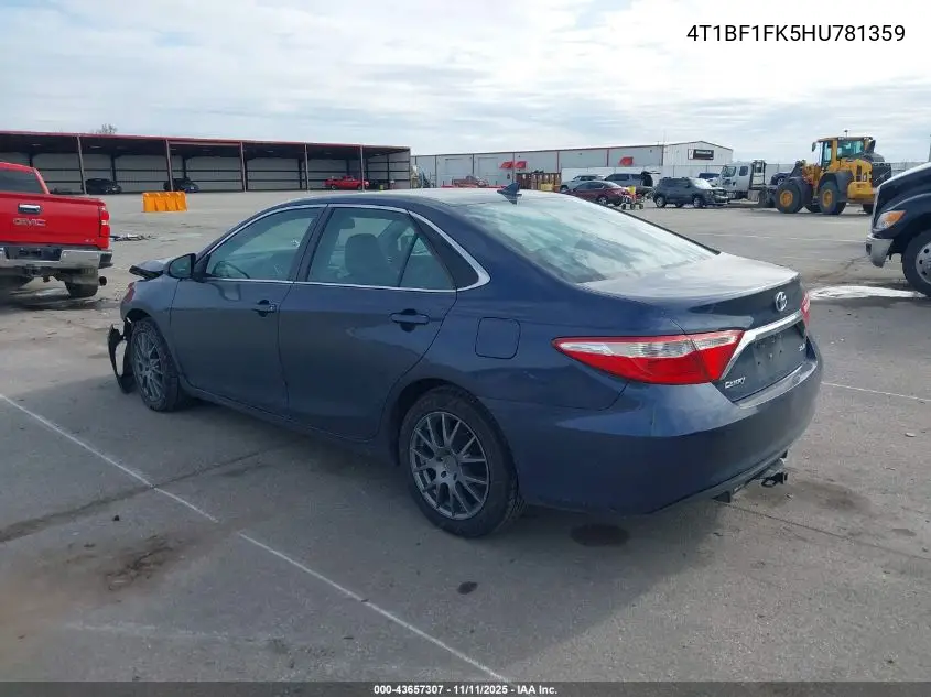 4T1BF1FK5HU781359 2017 Toyota Camry Xle