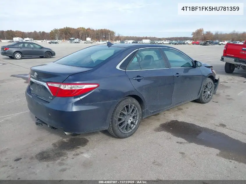4T1BF1FK5HU781359 2017 Toyota Camry Xle