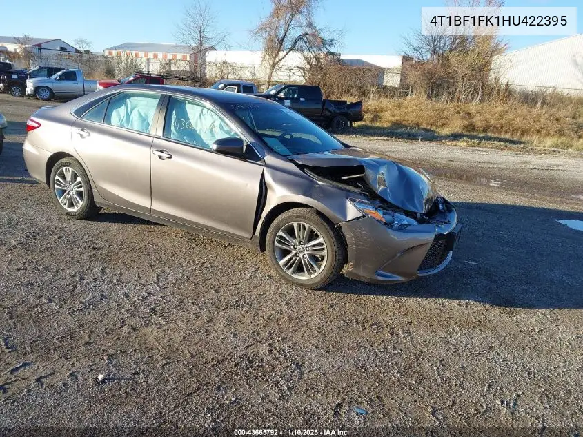 4T1BF1FK1HU422395 2017 Toyota Camry Se