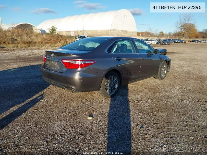 4T1BF1FK1HU422395 2017 Toyota Camry Se