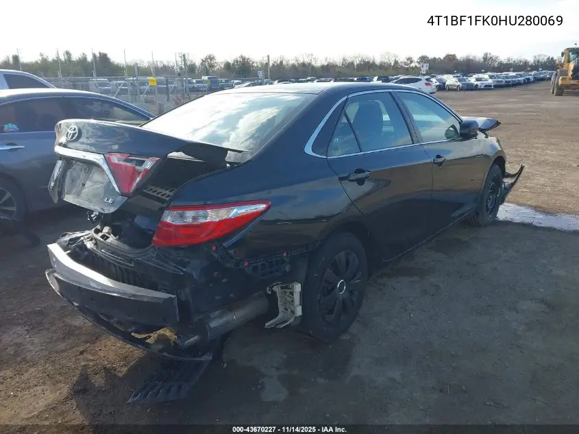 4T1BF1FK0HU280069 2017 Toyota Camry Le