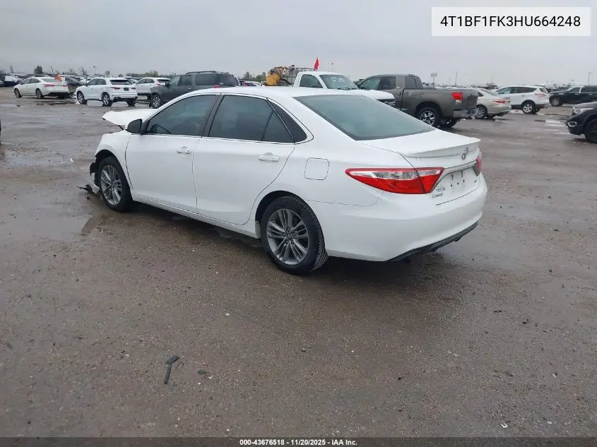 4T1BF1FK3HU664248 2017 Toyota Camry Se