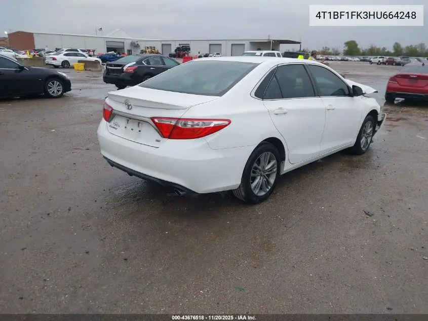 4T1BF1FK3HU664248 2017 Toyota Camry Se