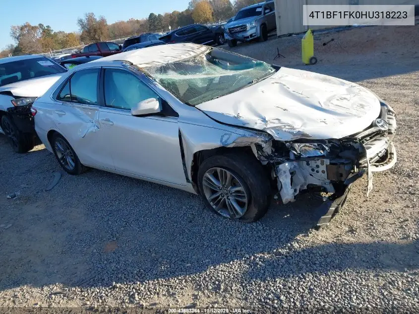 4T1BF1FK0HU318223 2017 Toyota Camry Se