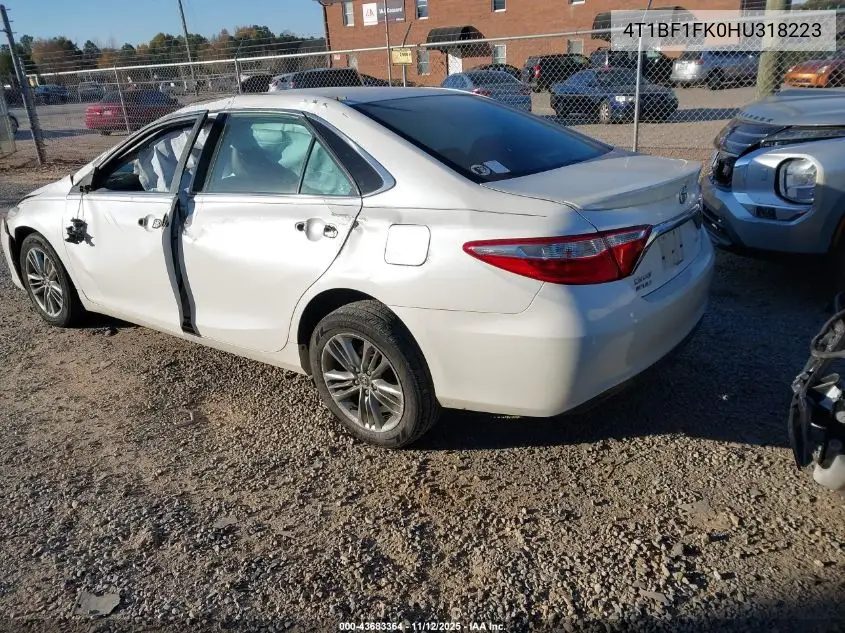 4T1BF1FK0HU318223 2017 Toyota Camry Se