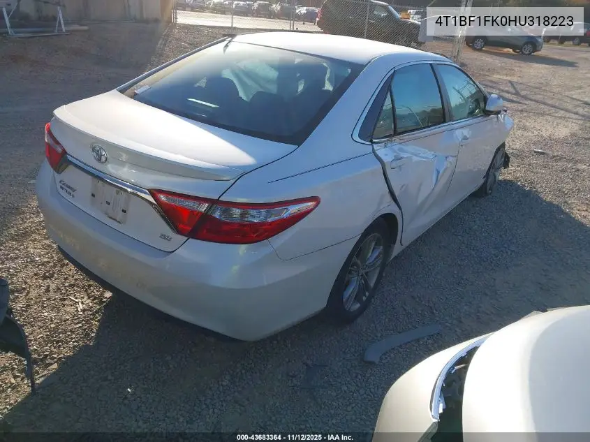 4T1BF1FK0HU318223 2017 Toyota Camry Se