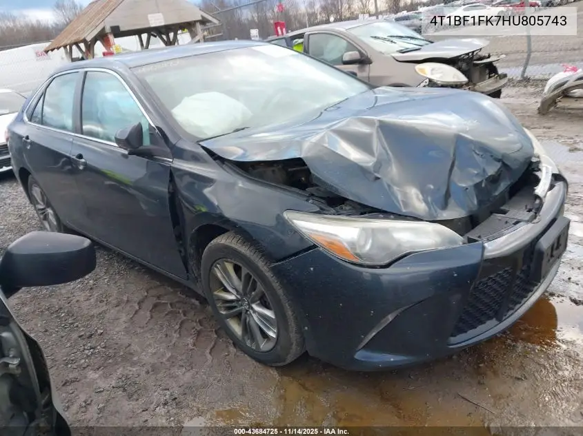 4T1BF1FK7HU805743 2017 Toyota Camry Se