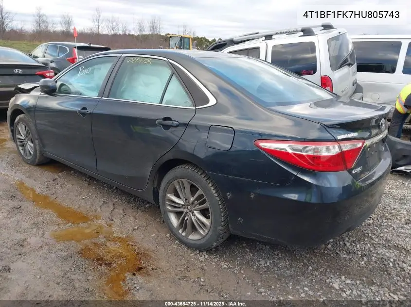 4T1BF1FK7HU805743 2017 Toyota Camry Se