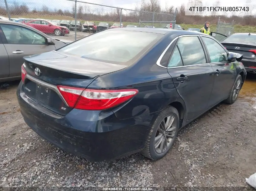 4T1BF1FK7HU805743 2017 Toyota Camry Se