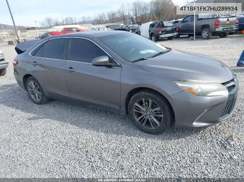 4T1BF1FK7HU289934 2017 Toyota Camry Se