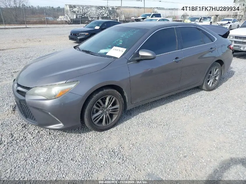 4T1BF1FK7HU289934 2017 Toyota Camry Se
