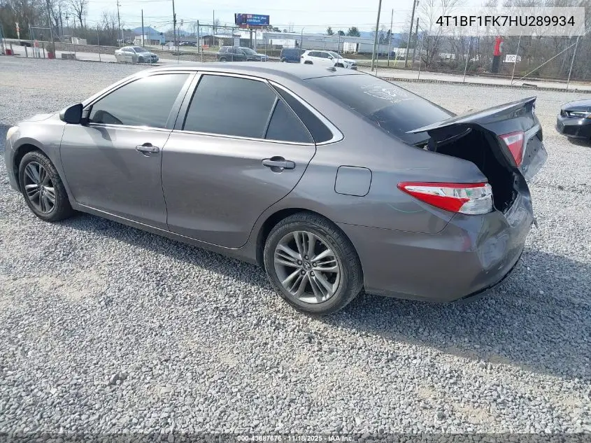 4T1BF1FK7HU289934 2017 Toyota Camry Se