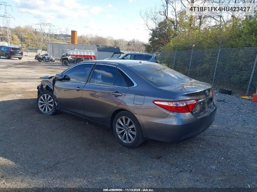 4T1BF1FK4HU423427 2017 Toyota Camry Xle