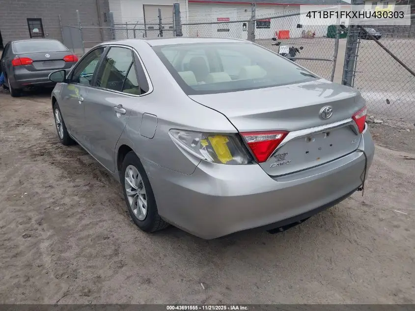 4T1BF1FKXHU430303 2017 Toyota Camry Le