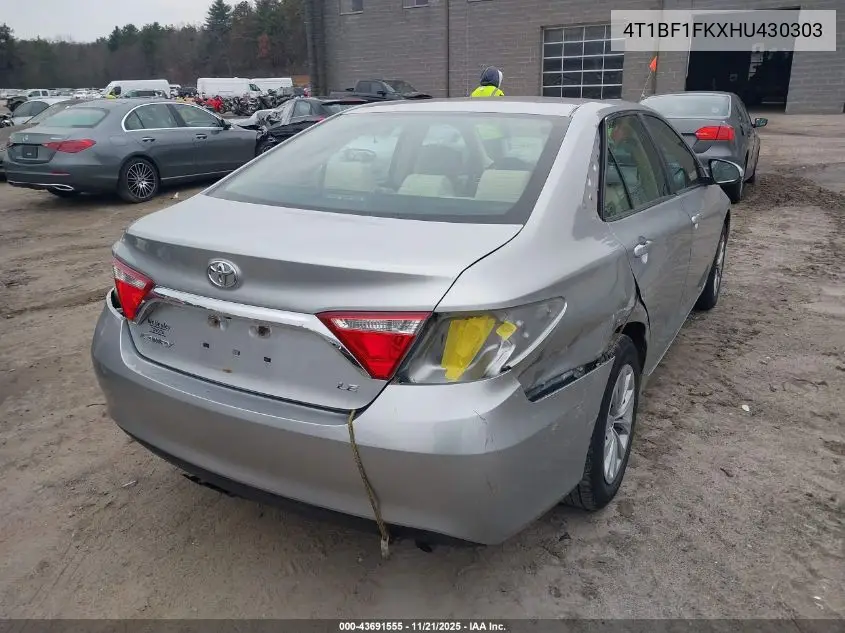 4T1BF1FKXHU430303 2017 Toyota Camry Le