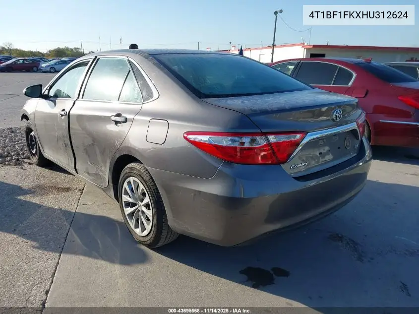 4T1BF1FKXHU312624 2017 Toyota Camry Le