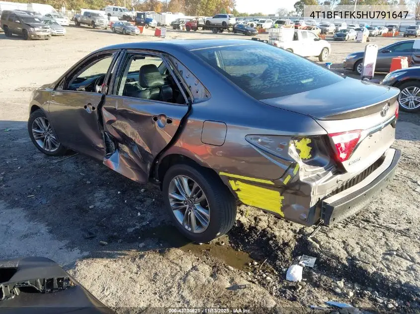 4T1BF1FK5HU791647 2017 Toyota Camry Se