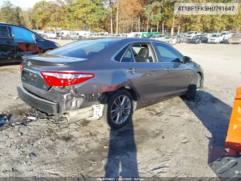 4T1BF1FK5HU791647 2017 Toyota Camry Se
