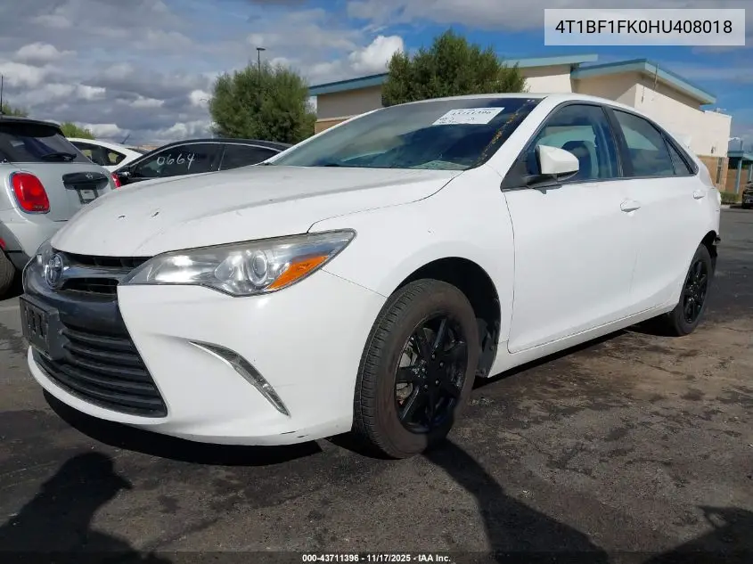 4T1BF1FK0HU408018 2017 Toyota Camry Le