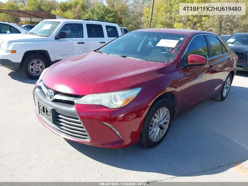 4T1BF1FK2HU619480 2017 Toyota Camry Le