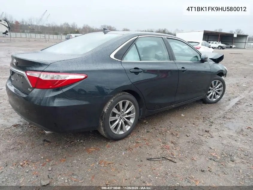 4T1BK1FK9HU580012 2017 Toyota Camry Xle V6