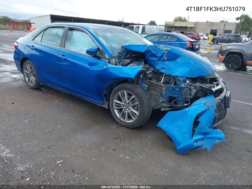 4T1BF1FK3HU751079 2017 Toyota Camry Se