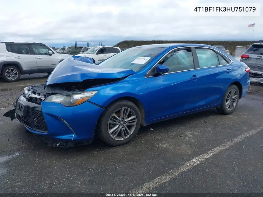4T1BF1FK3HU751079 2017 Toyota Camry Se