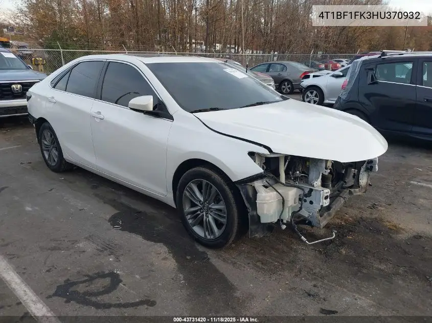 4T1BF1FK3HU370932 2017 Toyota Camry Se