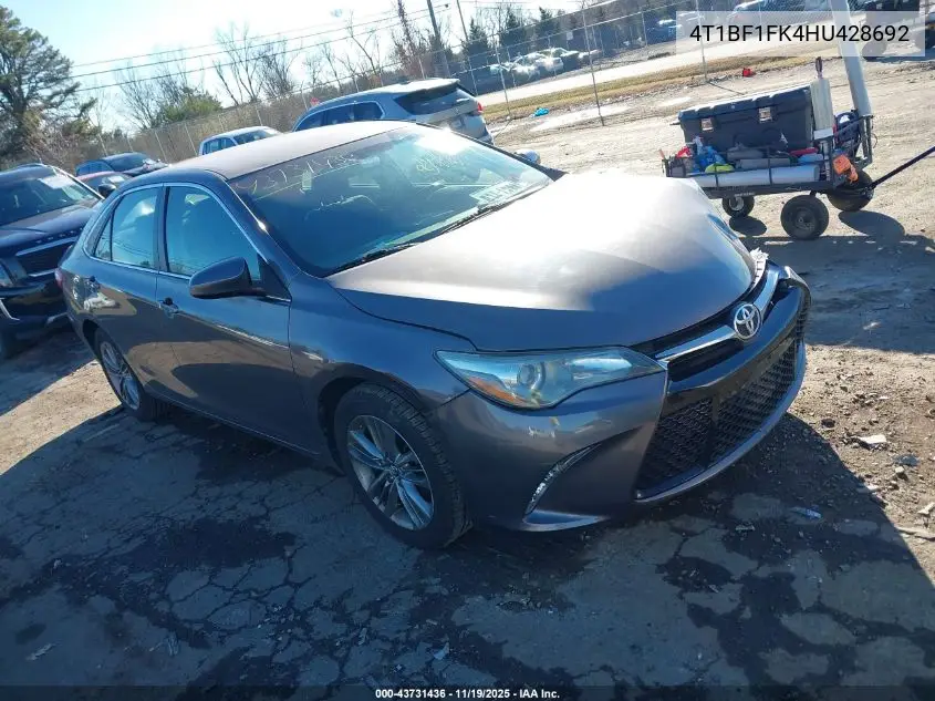 4T1BF1FK4HU428692 2017 Toyota Camry Se