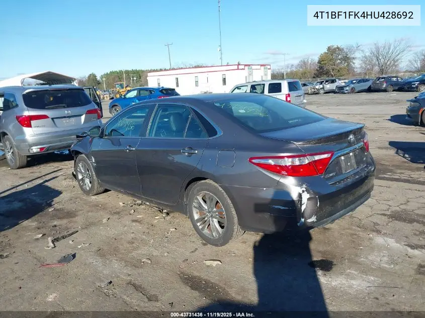 4T1BF1FK4HU428692 2017 Toyota Camry Se