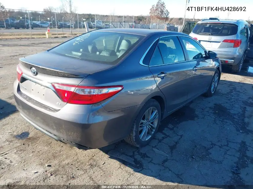 4T1BF1FK4HU428692 2017 Toyota Camry Se