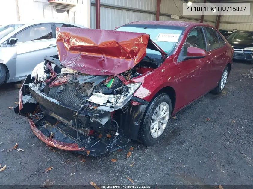4T1BF1FK1HU715827 2017 Toyota Camry Le