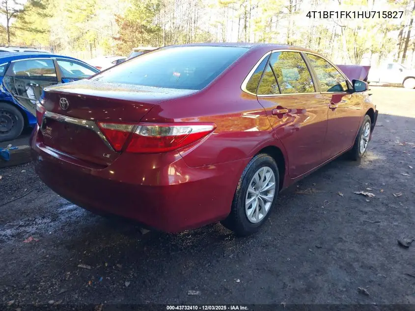 4T1BF1FK1HU715827 2017 Toyota Camry Le