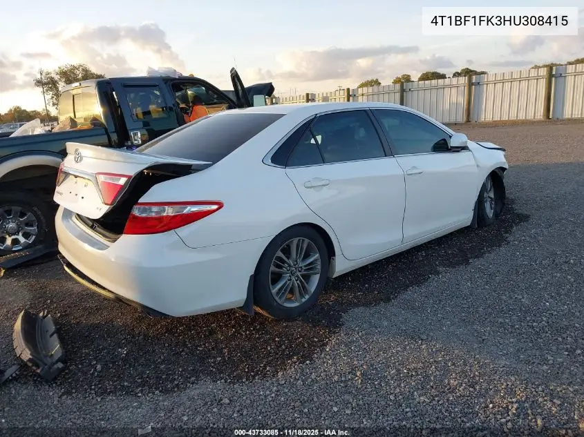 4T1BF1FK3HU308415 2017 Toyota Camry Se