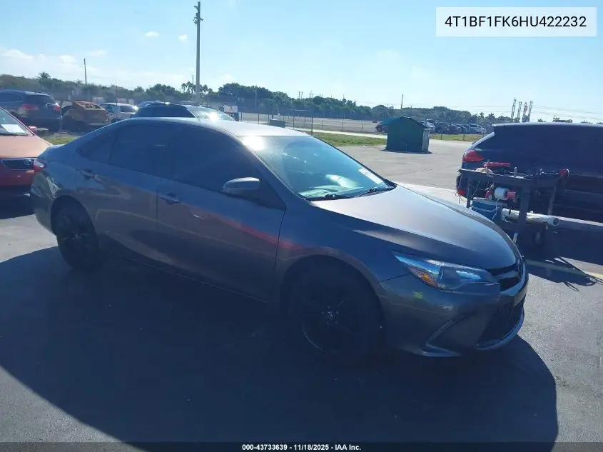 4T1BF1FK6HU422232 2017 Toyota Camry Se