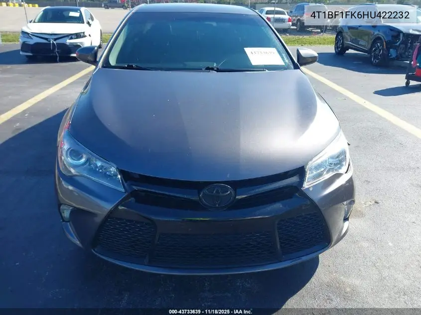 4T1BF1FK6HU422232 2017 Toyota Camry Se
