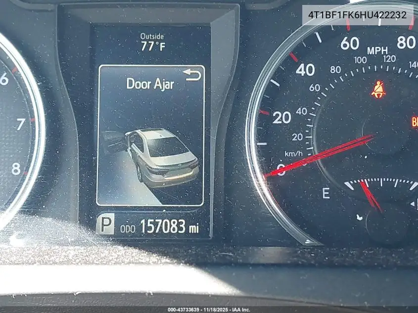 4T1BF1FK6HU422232 2017 Toyota Camry Se
