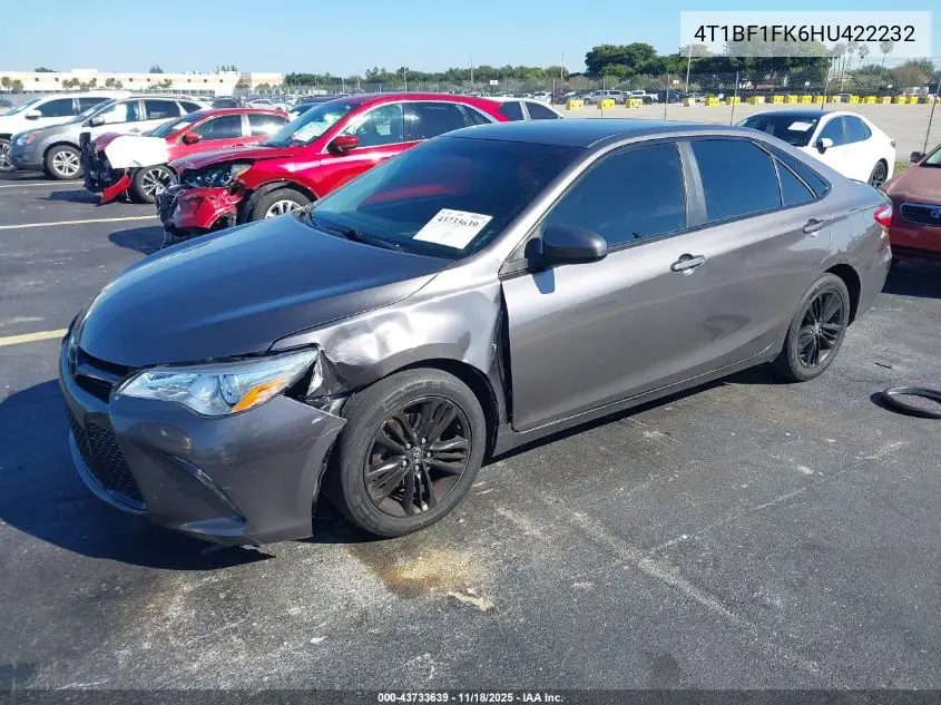 4T1BF1FK6HU422232 2017 Toyota Camry Se