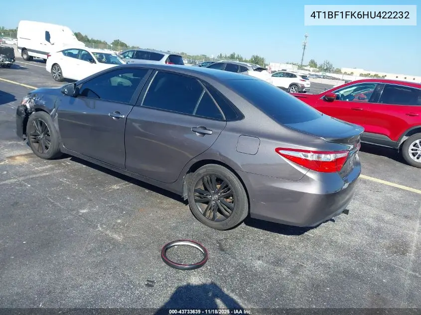 4T1BF1FK6HU422232 2017 Toyota Camry Se