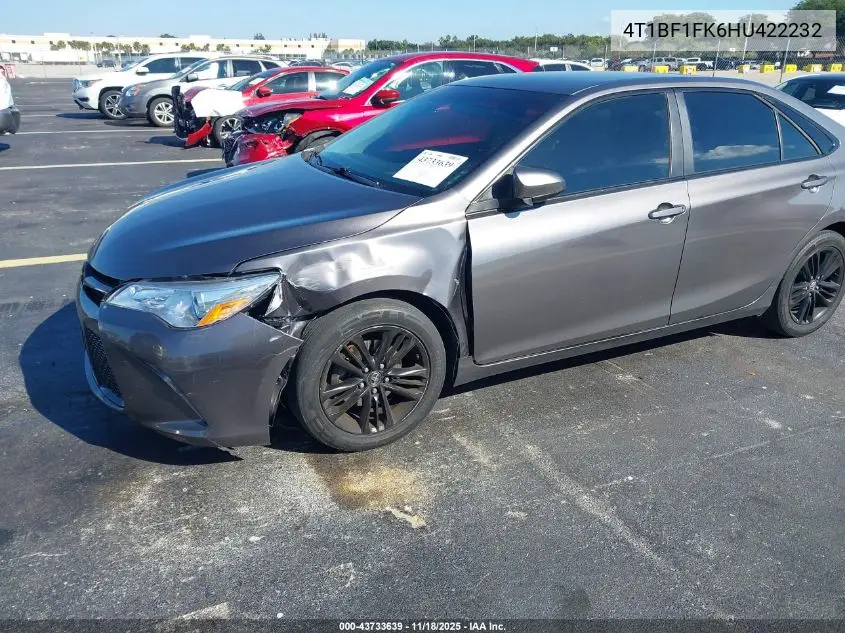 4T1BF1FK6HU422232 2017 Toyota Camry Se