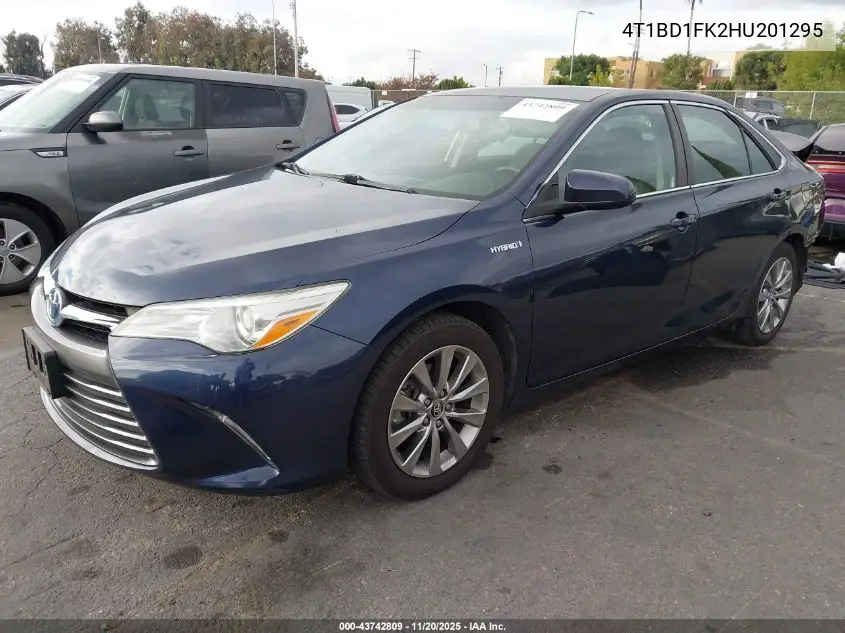 4T1BD1FK2HU201295 2017 Toyota Camry Hybrid Xle