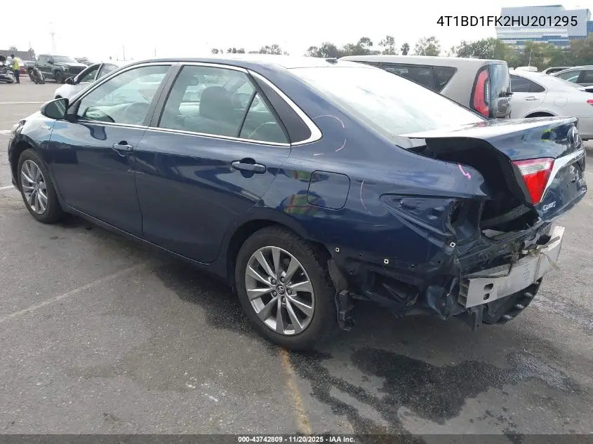 4T1BD1FK2HU201295 2017 Toyota Camry Hybrid Xle