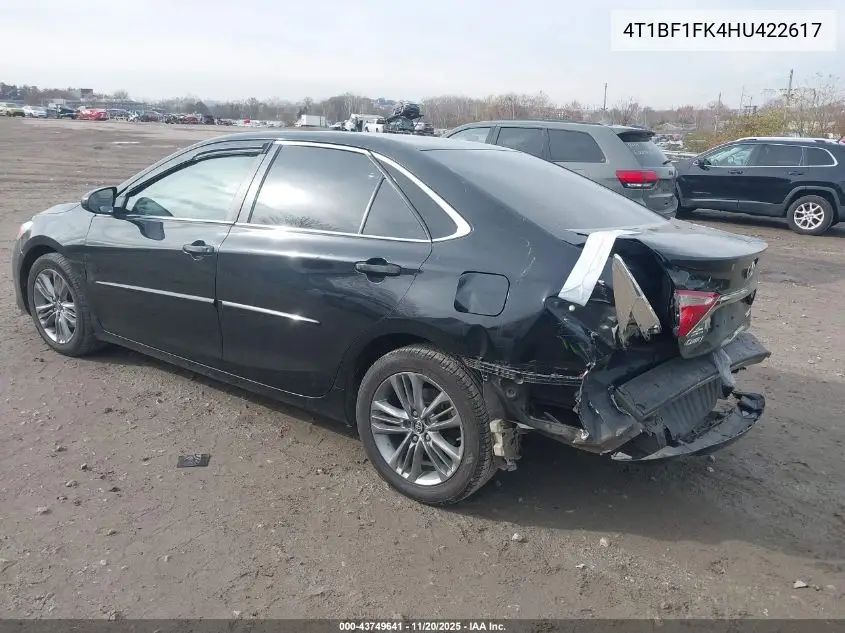 4T1BF1FK4HU422617 2017 Toyota Camry Se