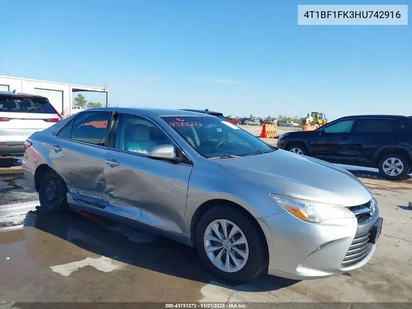 4T1BF1FK3HU742916 2017 Toyota Camry Le