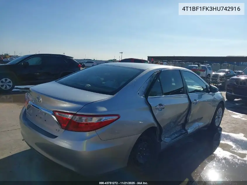 4T1BF1FK3HU742916 2017 Toyota Camry Le